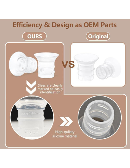 Inserto de Brida 21mm IVARONAL para Extractores de Leche