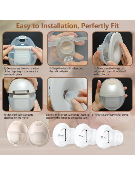 Inserto de Brida 21mm IVARONAL para Extractores de Leche