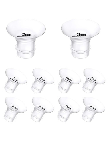 10 Piezas Inserto de Brida Silicona para Extractor de Leche BDICOVE