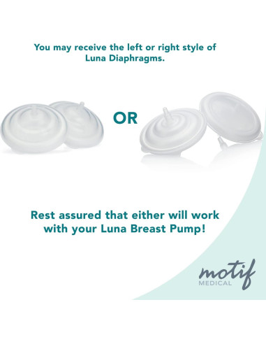 Diafragmas de Silicona Motif Medical para Extractor Luna - Juego de 2