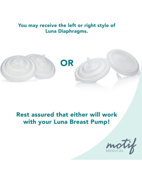 Diafragmas de Silicona Motif Medical para Extractor Luna - Juego de 2
