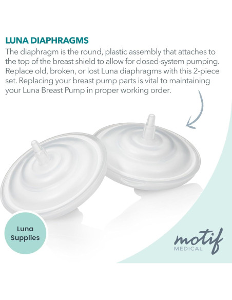 Diafragmas de Silicona Motif Medical para Extractor Luna - Juego de 2