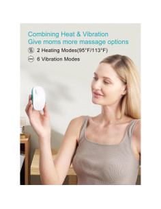 Masajeador de Lactancia KOSTTE 2-en-1 con Calor y Vibración 2