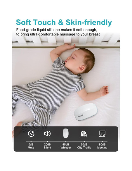 Masajeador de Lactancia KOSTTE 2-en-1 con Calor y Vibración