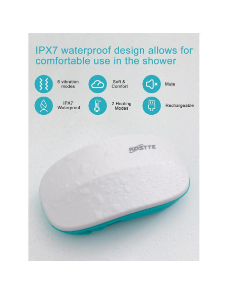 Masajeador de Lactancia KOSTTE 2-en-1 con Calor y Vibración