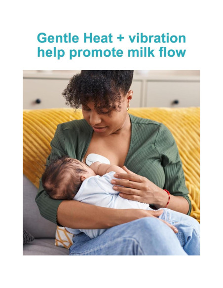 Masajeador de Lactancia KOSTTE 2-en-1 con Calor y Vibración