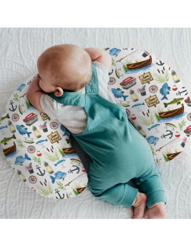Funda de Almohada de Lactancia Gone Fishing 55.88x45.72 cm