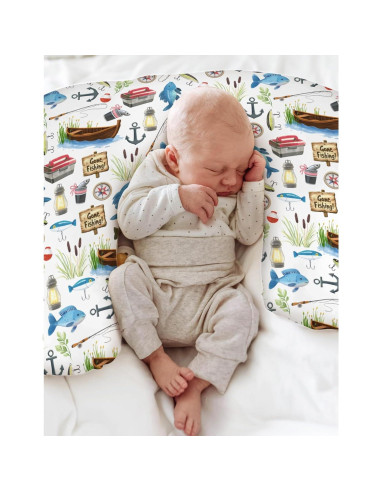 Funda de Almohada de Lactancia Gone Fishing 55.88x45.72 cm