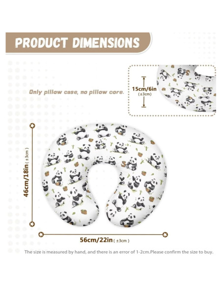 Funda de Almohada de Lactancia Panskyllis Panda Desmontable 57x45cm