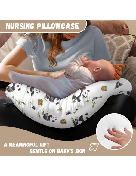 Funda de Almohada de Lactancia Panskyllis Panda Desmontable 57x45cm