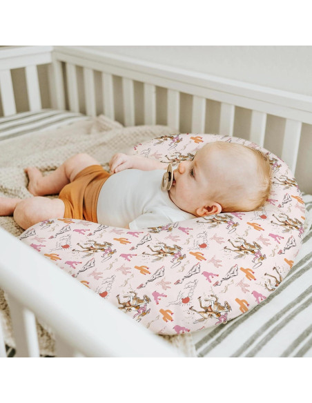 Funda de Almohada de Lactancia Bonita Vaquera Rosa 55.88x45.72 cm