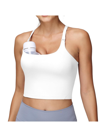 Top de Lactancia Foucome Mujer Mediano Blanco Deportivo