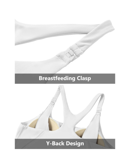 Top de Lactancia Foucome Mujer Mediano Blanco Deportivo