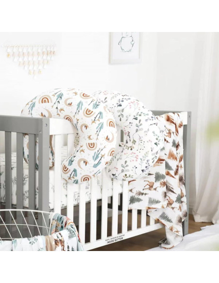 Almohada de Lactancia KLWJFK Floral con Funda Desmontable