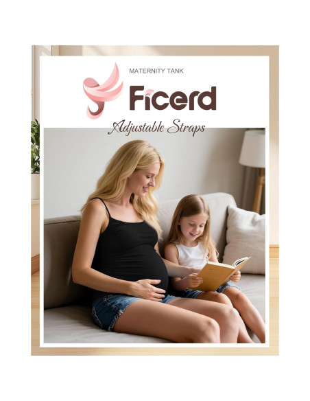 Camisetas de Maternidad Ficerd 3 Pack Algodón Ajustables