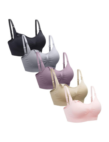 Sujeta Lactancia Suekaphin 5 Pack Sin Aros Maternidad Grande