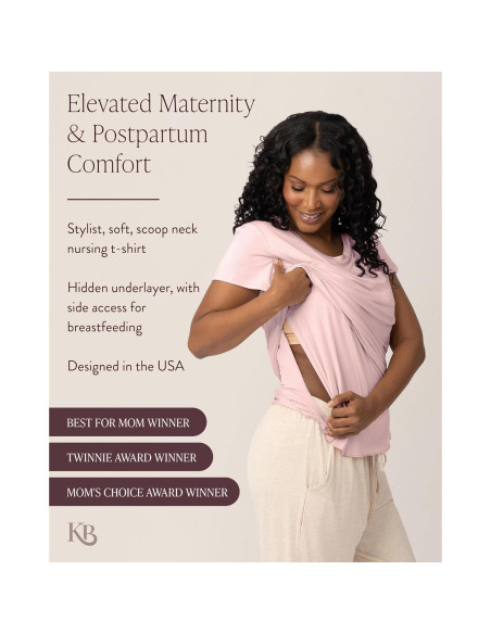 Camiseta de Maternidad y Lactancia Kindred Bravely 1X Rosa