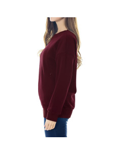 Sudadera de Maternidad Smallshow Manga Larga Burdeos Talla G 2