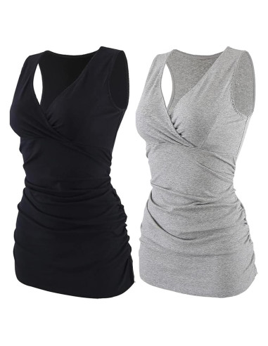 Top de Lactancia COLOMI para Mujeres - Camiseta Pijama Mediana