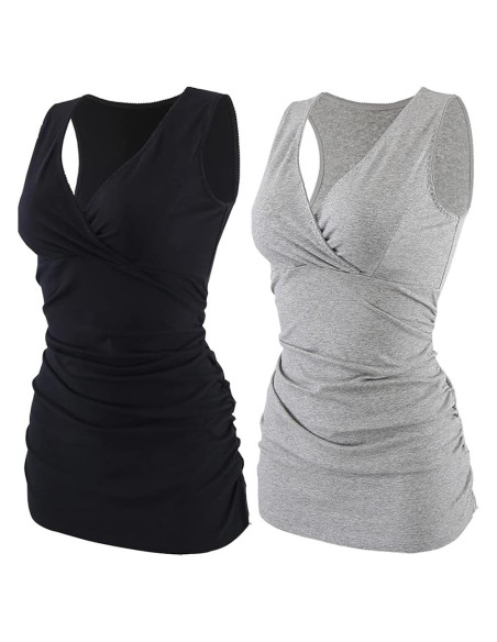 Top de Lactancia COLOMI para Mujeres - Camiseta Pijama Mediana