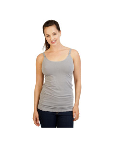 Top de Tirantes Bamboobies para Lactancia - Talla Grande Pizarra