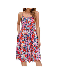 Vestido de Maternidad Floral Rosa para Lactancia - Talla Grande 2