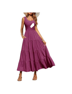 Vestido Maxi de Lactancia CzzzyL para Mujeres Violeta