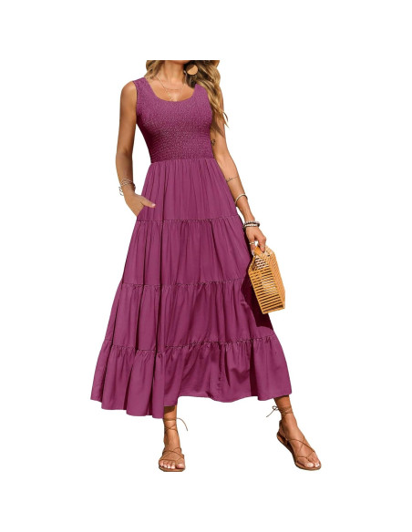 Vestido Maxi de Lactancia CzzzyL para Mujeres Violeta