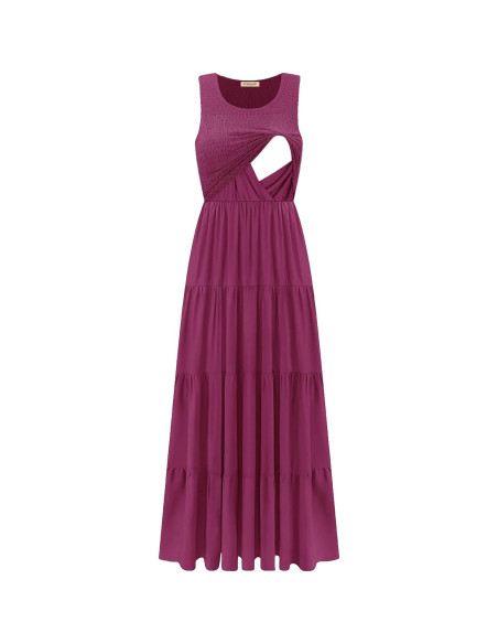Vestido Maxi de Lactancia CzzzyL para Mujeres Violeta