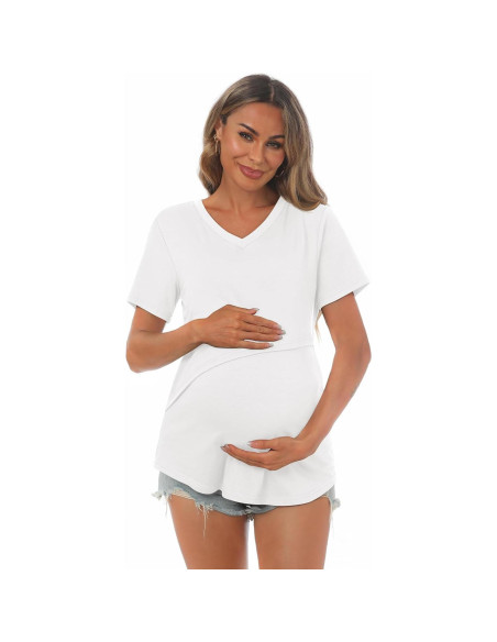 Camisetas de Lactancia Ficerd 3 Pcs Doble Capa Mujer XL