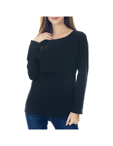 Camisetas de Lactancia Manga Larga 3-Pack Smallshow Mujeres