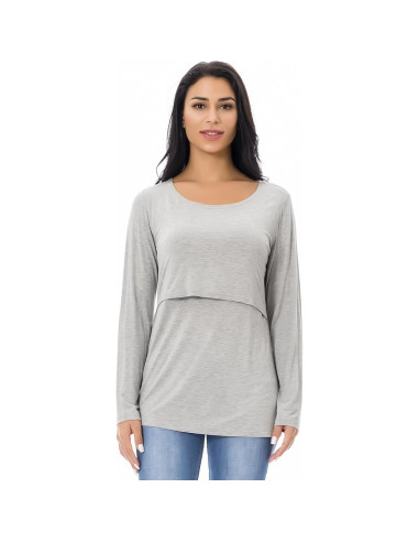 Camisetas de Lactancia Manga Larga 3-Pack Smallshow Mujeres