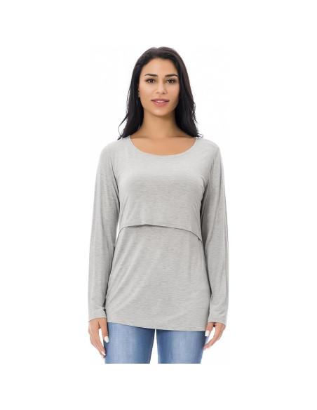 Camisetas de Lactancia Manga Larga 3-Pack Smallshow Mujeres