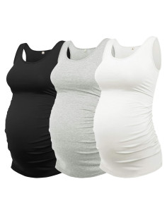 Camiseta Sin Mangas de Maternidad APMOSH - Paquete de 3