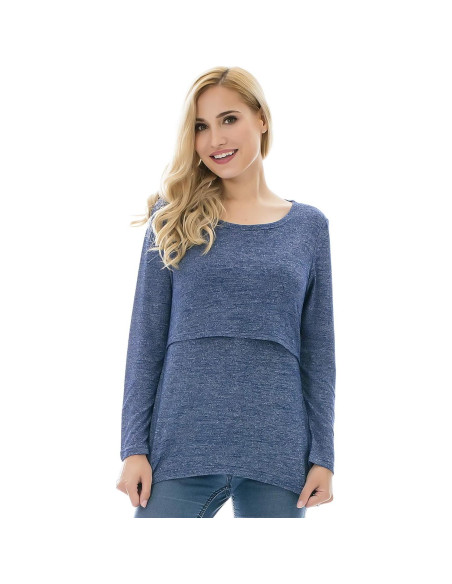 Camisetas de Lactancia para Mujeres Bearsland 3 Pzas Manga Larga