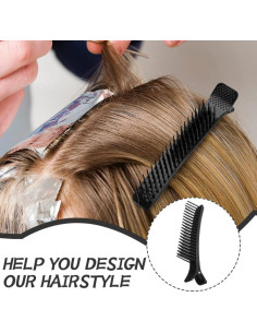 Pinzas de Agarre para Seccionar Cabello VICASKY 4 Pcs Antideslizantes 2