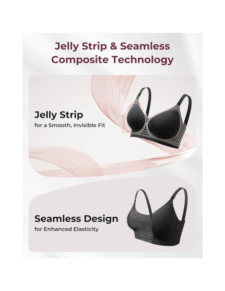 Sujetador de Lactancia Momcozy CoolFit Sin Costuras Negro