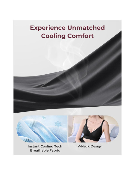 Sujetador de Lactancia Momcozy CoolFit Sin Costuras Negro