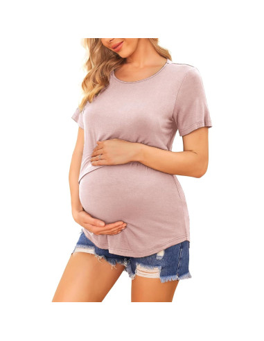 Camisetas de Maternidad Ekouaer Paquete de 3 Tops Lactancia S-XXL