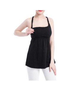 Camisetas de Lactancia SUIEK 3 Pack Algodón Bralette Ajustable 2