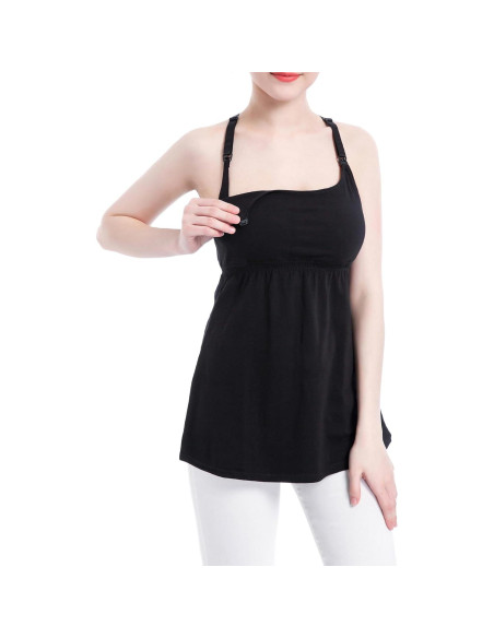 Camisetas de Lactancia SUIEK 3 Pack Algodón Bralette Ajustable