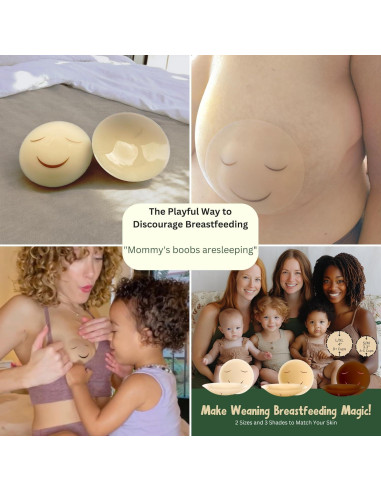 Cubiertas de pezón de silicona Feliz Wean - 2 pares Nude