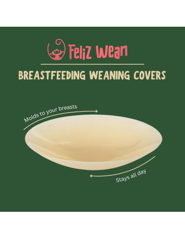 Cubiertas de pezón de silicona Feliz Wean - 2 pares Nude