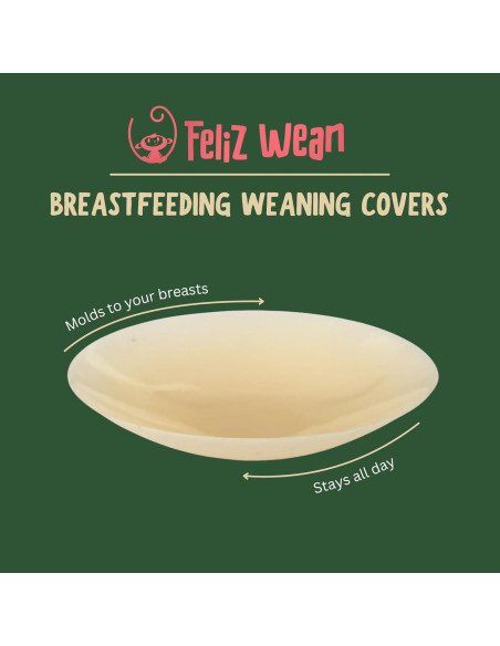 Cubiertas de pezón de silicona Feliz Wean - 2 pares Nude