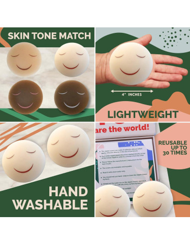 Cubiertas de pezón para destete Feliz Wean - 10.16 cm