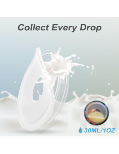 Colector de Leche Materna Csakri 4 Paquete Blanco a Prueba de Fugas 2