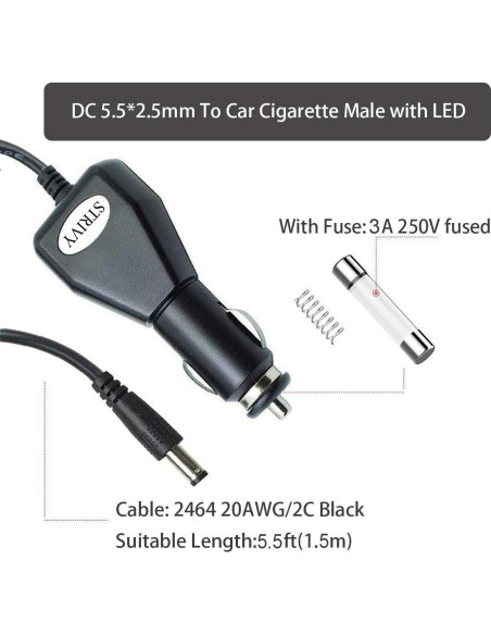 Adaptador de Encendedor 12V STRIVY para Extractor Leche Spectra