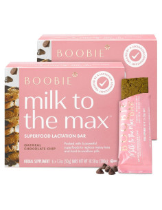 Barra de Lactancia Boobie Avena con Chispas de Chocolate 12 Unidades