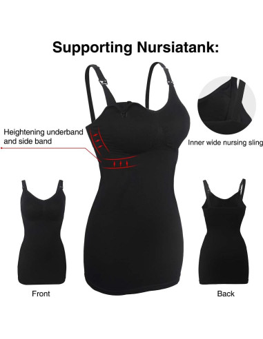 Camisetas sin Costuras para Lactancia iLoveSIA - 2 Pack XL