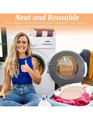 2 Almohadillas de Aceite de Ricino Orgánico para Senos Yolev